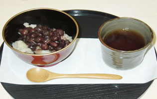 そばがきぜんざい